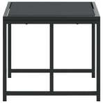 Garden Stools 4 pcs Black Steel and Textilene