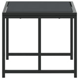 Garden Stools 4 pcs Black Steel and Textilene - Rear View