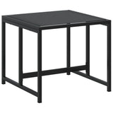 Garden Stools 4 pcs Black Steel and Textilene - Close-Up Angle