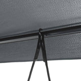 Garden Swing Bench with Canopy Dark Grey?Steel