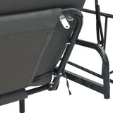 Garden Swing Bench with Canopy Dark Grey?Steel