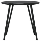 Garden Coffee Tables 2 pcs Round Black Powder-coated Steel - 45-Degree Angle