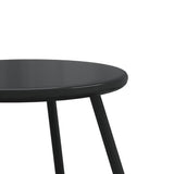 Garden Coffee Tables 2 pcs Round Black Powder-coated Steel - Close-Up Angle