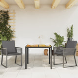 Garden Chairs with Cushions 2 pcs Black Poly Rattan - Side View