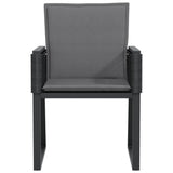 Garden Chairs with Cushions 4 pcs Black Poly Rattan - 45-Degree Angle