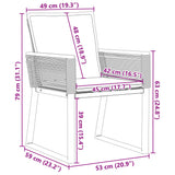 Garden Chairs with Cushions 4 pcs Black Poly Rattan