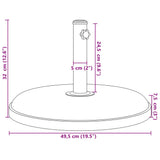 Parasol Base for Ø32/35/38 mm Poles 25 kg Round - Extra Image