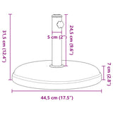 Parasol Base for ?32/35/38 mm Poles 15 kg Round