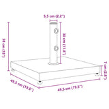 Parasol Base for ?2/38/48 mm Poles 28 kg Square
