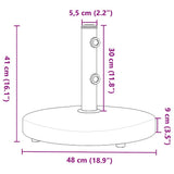 Parasol Base for ?2/38/48 mm Poles 25 kg Round