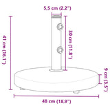 Parasol Base for Ø32/38/48 mm Poles 25 kg Round - Extra Image