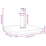 Parasol Base for ?2/38/48 mm Poles 18 kg Square