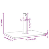 Parasol Base for ?32/38/48 mm Poles 15 kg Rectangular