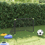 Kids' Football Goal Foldable Black 90x64x64 cm - Side View