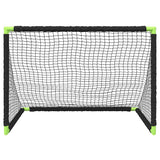 Kids' Football Goal Foldable Black 90x64x64 cm - 45-Degree Angle