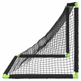 Kids' Football Goal Foldable Black 90x64x64 cm - Rear View
