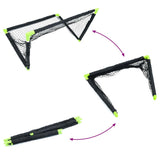 Kids' Football Goal Foldable Black 90x64x64 cm - Low Angle