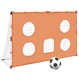 Kids' Football Goal with Targeting Mat and Ball 182x62x118 cm - Front View