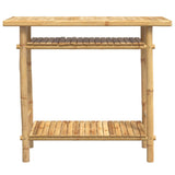 Console Table 90x37x75 cm Bamboo - Side View