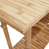 Console Table 90x37x75 cm Bamboo - Rear View