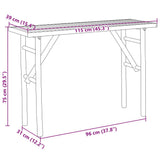 Console Table 115x39x75 cm Bamboo - Close-Up Angle