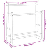 Clothes Rack 100x30x100 cm Bamboo - Close-Up Angle