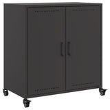 Sideboard Black 68x39x72 cm Steel - Front View