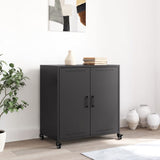 Sideboard Black 68x39x72 cm Steel - Side View