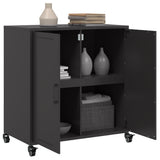 Sideboard Black 68x39x72 cm Steel - 45-Degree Angle