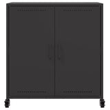 Sideboard Black 68x39x72 cm Steel - Rear View