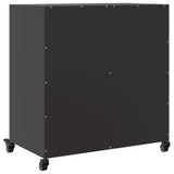Sideboard Black 68x39x72 cm Steel - Low Angle