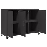 Sideboard Black 100.5x39x72 cm Steel - Extra Image