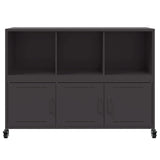 Sideboard Black 100.5x39x72 cm Steel - Rear View