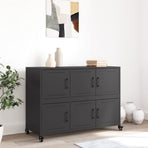 Sideboard Black 100.5x39x72 cm Steel