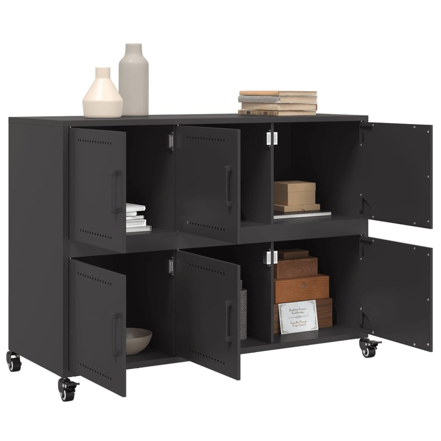Sideboard Black 100.5x39x72 cm Steel