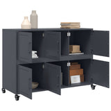 Sideboard Anthracite 100.5x39x72 cm Steel - 45-Degree Angle