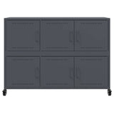 Sideboard Anthracite 100.5x39x72 cm Steel - Rear View