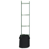 Tomato Cage with Plant Bag 2 pcs 154 cm Steel and PP - Top-Down View