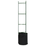 Tomato Cage with Plant Bag 2 pcs 154 cm Steel and PP - Rear View