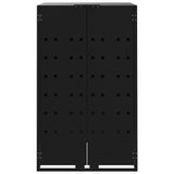 Wheelie Bin Storage for Single Bin Black 69x79x117 cm Steel - Top-Down View