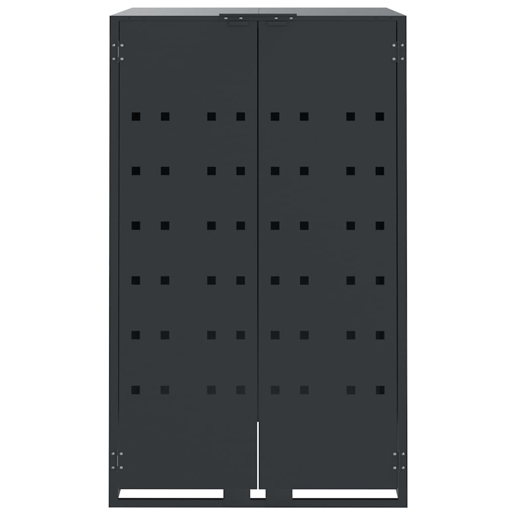 Wheelie Bin Storage for Single Bin Anthracite 69x79x117 cm Steel