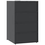 Wheelie Bin Storage for Single Bin Anthracite 69x79x117 cm Steel - Rear View