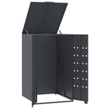 Wheelie Bin Storage for Single Bin Anthracite 69x79x117 cm Steel - Close-Up Angle