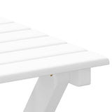 Rocking Chair with Foldable Table White Solid Wood Poplar - Close-Up Angle