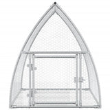 Rabbit Hutch Silver 100x105x120 cm Galvanised Steel - 45-Degree Angle