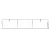 Rabbit Hutch Silver 600x105x120 cm Galvanised Steel - 45-Degree Angle