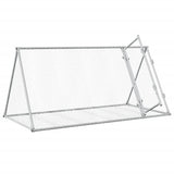 Rabbit Hutch Silver 200x105x91 cm Galvanised Steel - Top-Down View