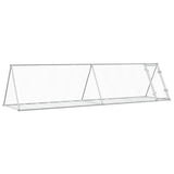 Rabbit Hutch Silver 400x105x91 cm Galvanised Steel - Front View