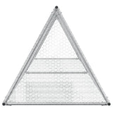 Rabbit Hutch Silver 400x105x91 cm Galvanised Steel