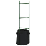 Tomato Cages with Plant Bags 4 pcs 116 cm Steel and PP - Top-Down View